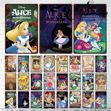 Alice Harikalar Diyar Nda Disney Izgi Film Retro Film Metal I Areti