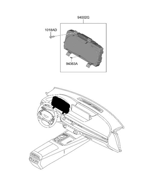 94011 JI010 Genuine Hyundai CLUSTER ASSY INSTRUMENT