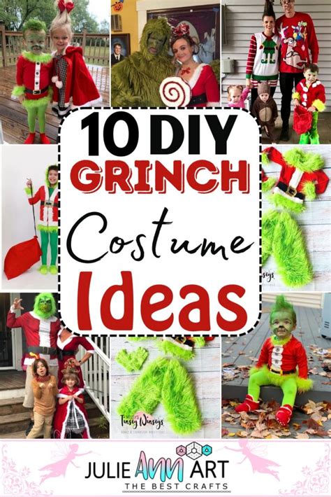 10 DIY Grinch Costume Ideas To Look Like A Monster - Julie Ann Art