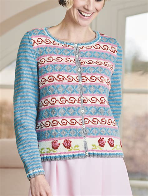 Ravelry Rose Fairisle Cardigan Pattern By Sian Brown Knitwear Design