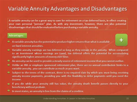 Disadvantages Of Variable Annuities