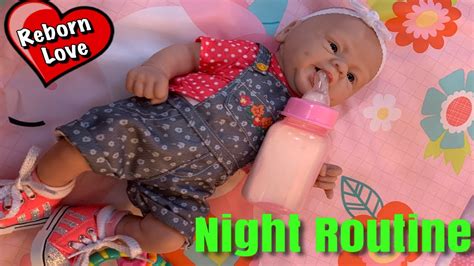 Night Routine With A Newborn Baby Silicone Baby Reborn Role Play Youtube