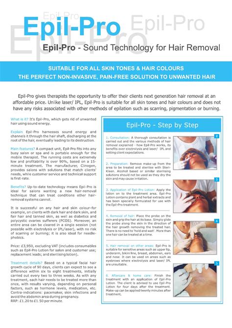 Epil-Pro Spotlight (Health & Beauty magazine) by Clinogen Limited - Issuu