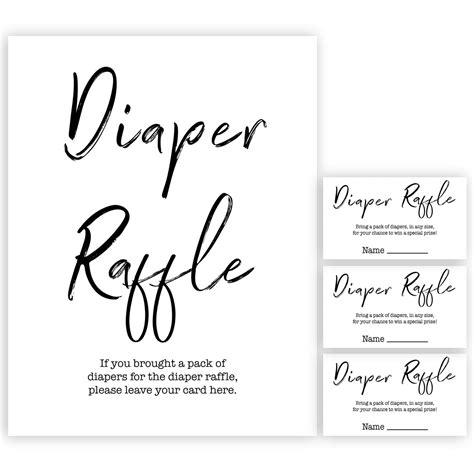 Diaper Raffle Printable Free