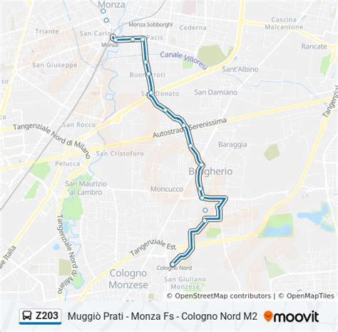 Linea Z203 Orari Fermate E Mappe Cologno Monzese Nord M2 Pascoli