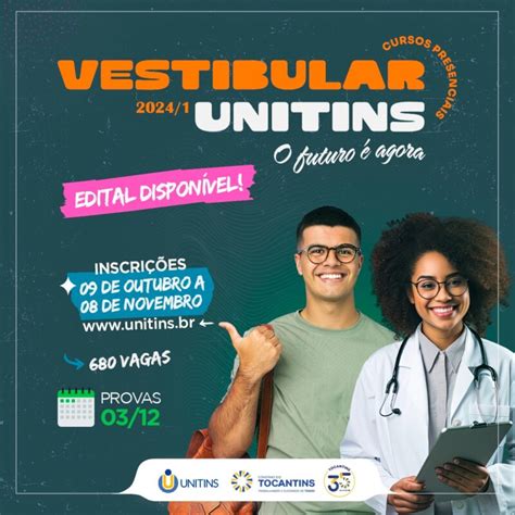 Inscrições Para Vestibular - Unitins encerra hoje (8) as inscrições do Vestibular 2024 - Notícias ...