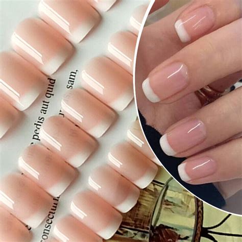 Jual Kuku Palsu Tempel Acrylic Fake Nails French Style Pcs Jx