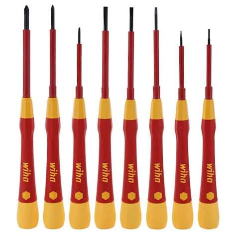 Wiha 8 Piece Insulated Pico Finish Precision Screwdriver Set Includes