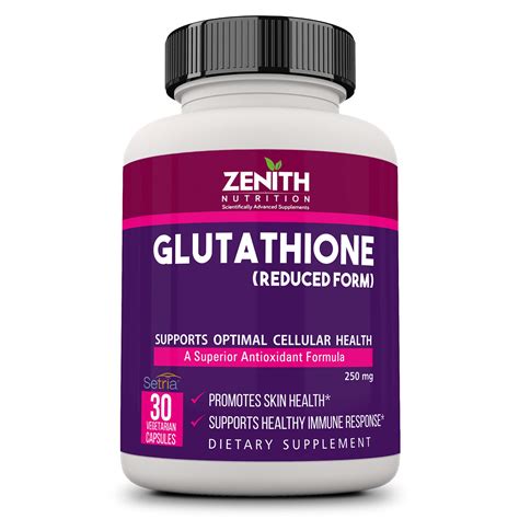 Buy Zenith Nutrition Glutathione Reduced Form Mg Veg