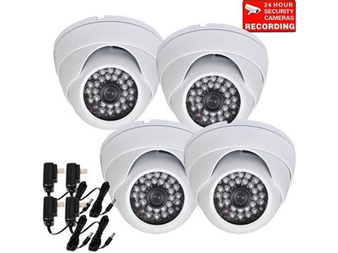 VideoSecu 4 Pack IR Day Night Vision Weatherproof Outdoor Vandal Proof