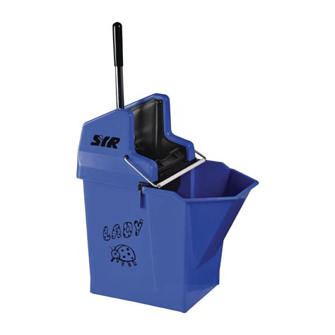 SYR Long Tall Sally Recycled Plastic Mop Wringer Bucket Blue 16Ltr