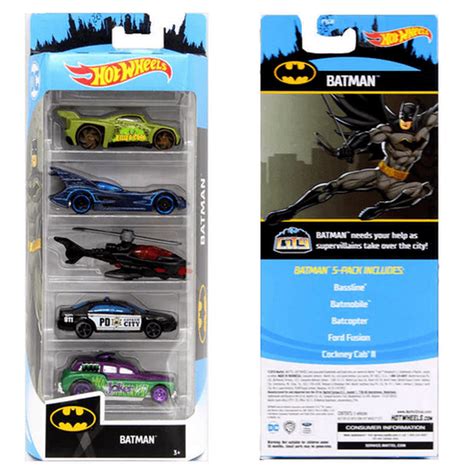 Hot Wheels 5 darabos kisautó készlet Batman Gyerekajándék