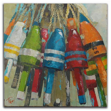 Buoys Are Back In Town 40 X 40 Sailing Art Watercolor Ocean Ocean