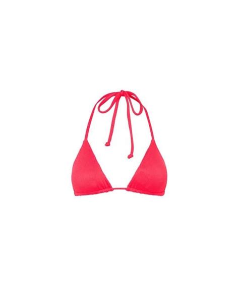 Kulani Kinis Slide Triangle Bikini Top In Watermelon In Red Lyst