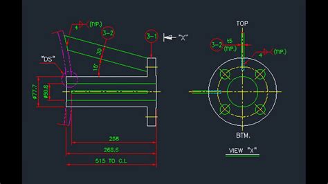 Drafter Autocad D Part Sample Dimensi Nozzle Contoh Dimensi Nozzle