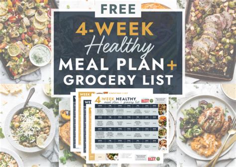 4 Week Healthy Meal Plan 2 With Grocery List The Real Food Dietitians