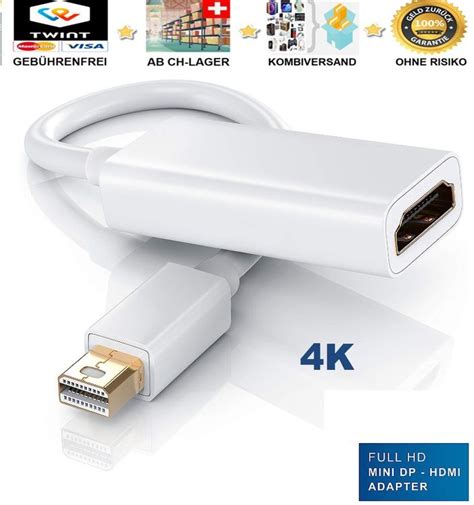 Mini Displayport Hdmi Adapter K Hz Mini Dp Thunderbolt Kaufen Auf