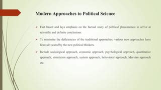 Approaches To Political Science Pptx