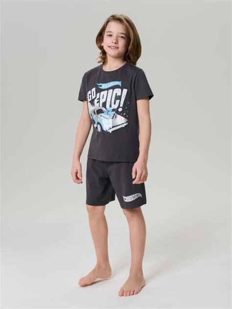 Set Pijama Hot Wheels Culoare Gri Nchis Sinsay Dp X