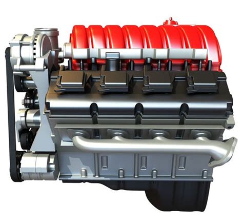 V8 Car Engine 3d Model Cgtrader