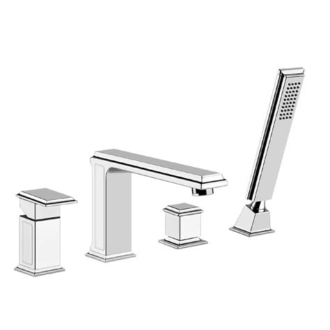 Gessi Eleganza Deck Mounted Bath Mixer Gessi Chrome