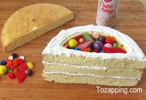 Hacer Tarta Pinata Forma Arcoiris Bizcocho Tozapping