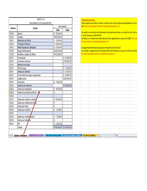 Ejemplo De Pr Ct Evid Ea Pr Ctica Contable B Sica Contabilidad