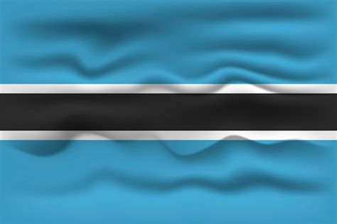 Ondeando La Bandera Del Pa S Botswana Ilustraci N Vectorial Vector