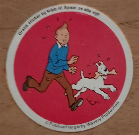 Kuifje Hergé sticker nibb it Kuifje en Bobbie Mijn Bobbedoes