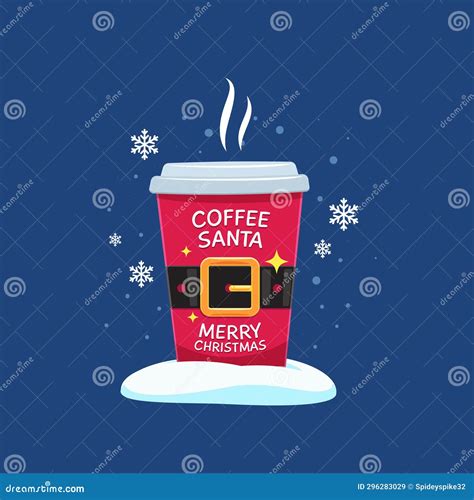 A Hot Coffee for Santa. Isolated Vector Illustration Stock Illustration