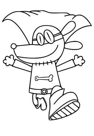 5 Free Printable Dog Man Coloring Pages for Adults and Kids - Lystok.com