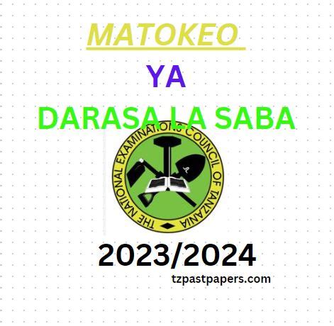 Matokeo Darasa La Saba 2023 Kagera Standard Seven Results PDF