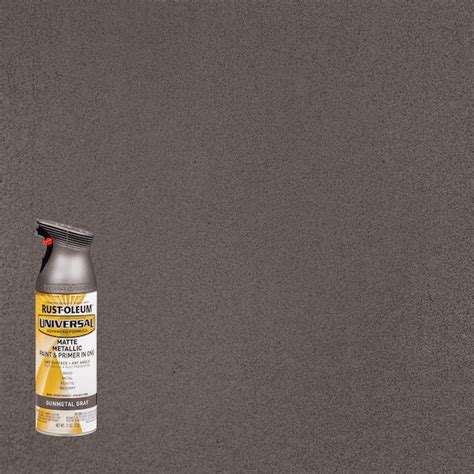 Rust Oleum Universal Matte Gunmetal Gray Metallic Spray Paint And