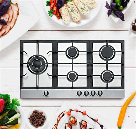 Hot Selling Glass Top Gas Cooktop With 5 Burners Cast Iron Pan Support Built-in Gas Hob - Buy ...