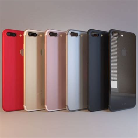 Apple iPhone 7 Plus All 6 Colors 3D model | CGTrader