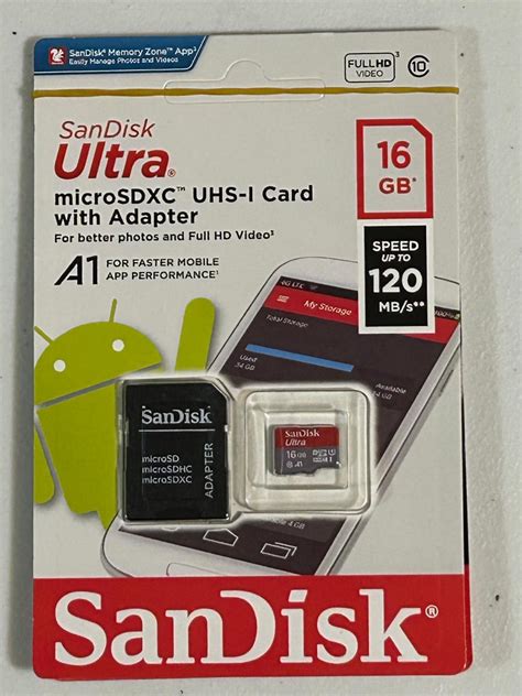 Sandisk Micro SDHC Card 16GB Property Room