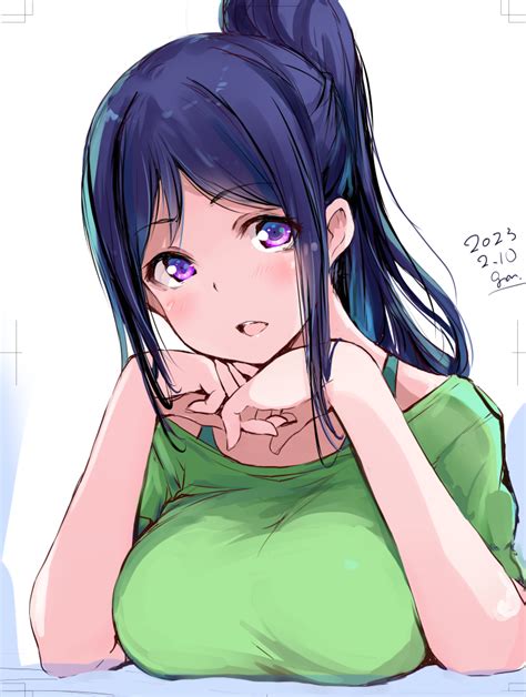 Matsuura Kanan Love Live And 1 More Drawn By Gengoroh Danbooru