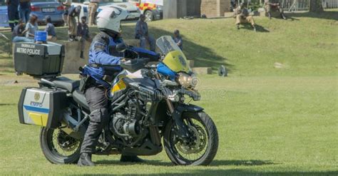 South African Traffic Policeman on a Motorbike Editorial Photo - Image ...