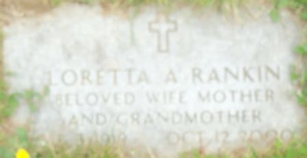 Loretta Adonia Whitten Rankin Find A Grave Memorial