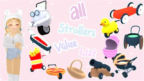 All Strollers Value List Complete Adopt Me Roblox Youtube