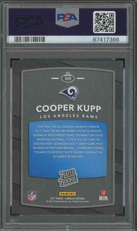 Panini Donruss Cooper Kupp Rams Rc Rookie Psa Gem Mint Ebay