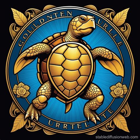 Golden Turtle Investor Logo Design | Stable Diffusion Online