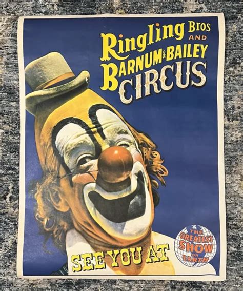 Vintage Ringling Bros Barnum Bailey Circus Poster Greatest Show