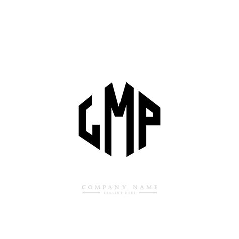 lmp letter logo design  polygon shape lmp polygon  cube shape