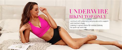 Amazon Firpearl Womens Underwire Bikini Top Only Longline Swimsuit Lace Up Black Bathing