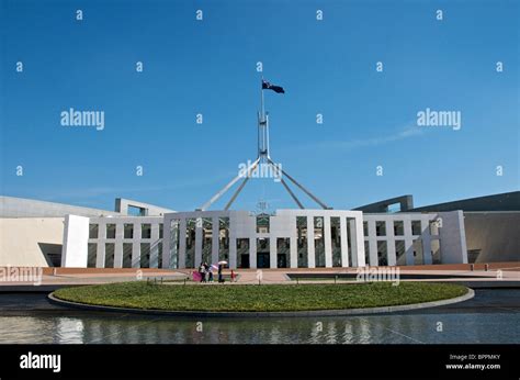 australian parliament building canberra  res stock photography