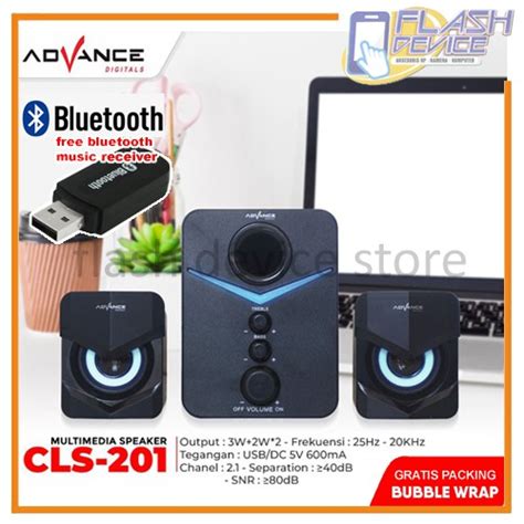 Jual Speaker Advance Cls Led Bass Treble Bluetooth Music