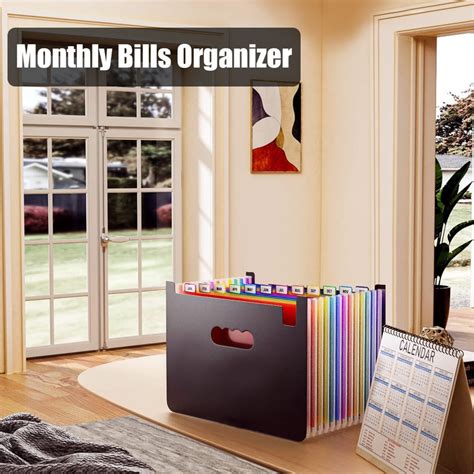 Папка с 12 джоба, Полипропилен, Многоцветен, А4 - eMAG.bg