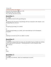 Enemies Quiz PSYC 420 Docx 58 Out Of 60 Correct Answers Are Hidden