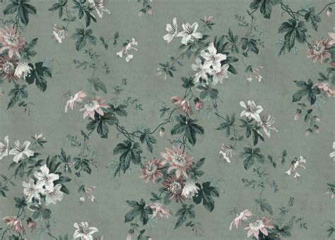 Faded Passion Sage Green Sandberg Wallpaper Blush Pink Wallpaper